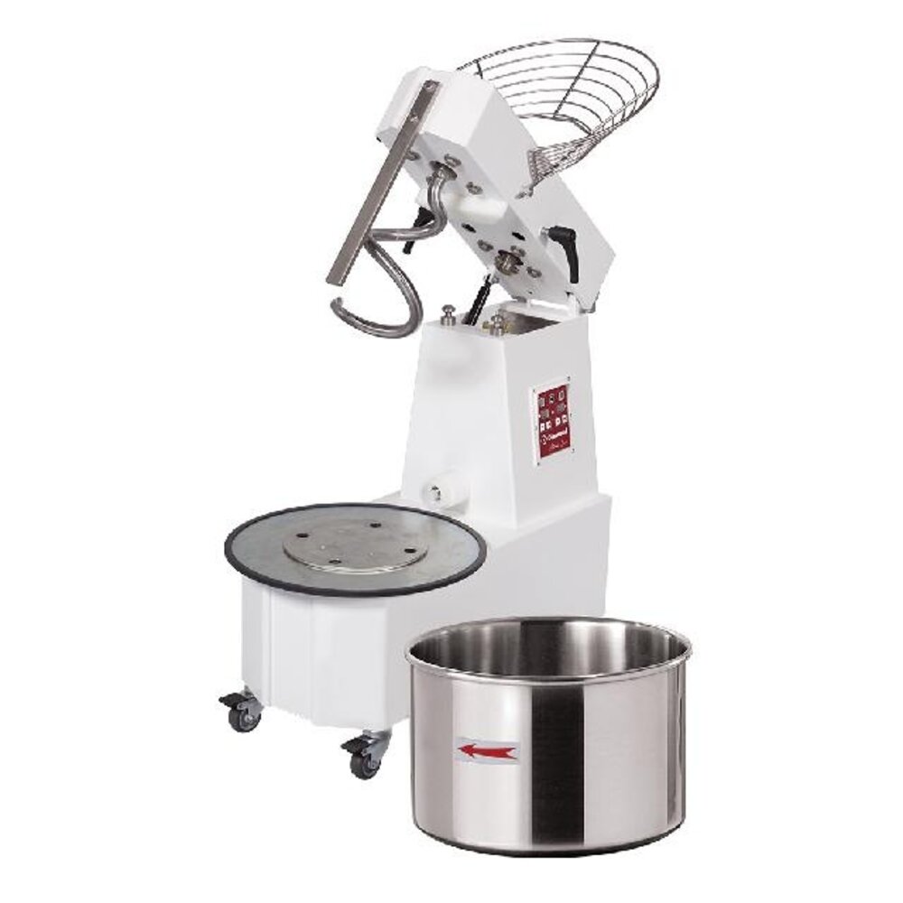 Diamond Spiraalkneder 42 liters kantelbare kop, verwijderbare kuip, 2 snelheden, - automatisch, digitaal, op wielen | DH42AL/T2V Diamond Spiraalkneder 42 liters kantelbare kop, verwijderbare kuip, 2 snelheden, - automatisch, digitaal, op wielen | DH42AL/T2V