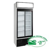 Diamond Vitrinekast positieve t°, geventileerd, 760l., 2 schuifdeuren, met lichtbak