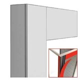 Diamond Deco vitrine 530lt. wit mat - magnetisch