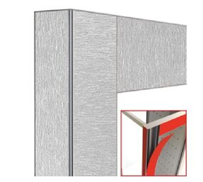 Diamond Deco vitrine 530lt. satijn staal - magnetisch