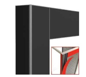 Diamond Deco vitrine 216lt. zwart mat - magnetisch Diamond Deco vitrine 216lt. zwart mat - magnetisch