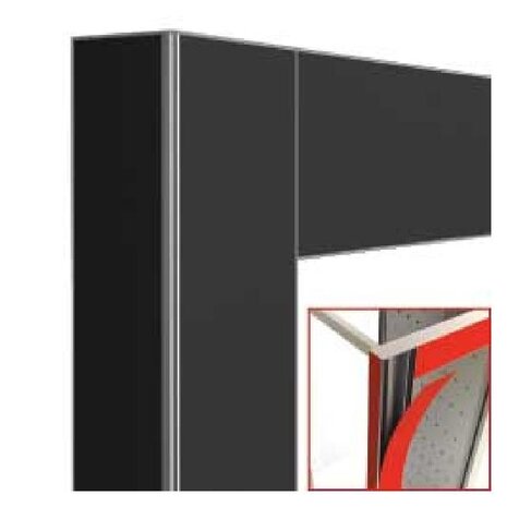 Diamond Deco vitrine 216lt. zwart mat - magnetisch | DE21-NR Diamond Deco vitrine 216lt. zwart mat - magnetisch | DE21-NR