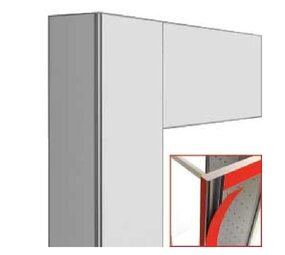 Diamond Deco vitrine 216lt. wit mat - magnetisch