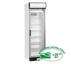 Diamond Statische geventileerde negatieve t° vitrine, 380 liter, met lichtbak