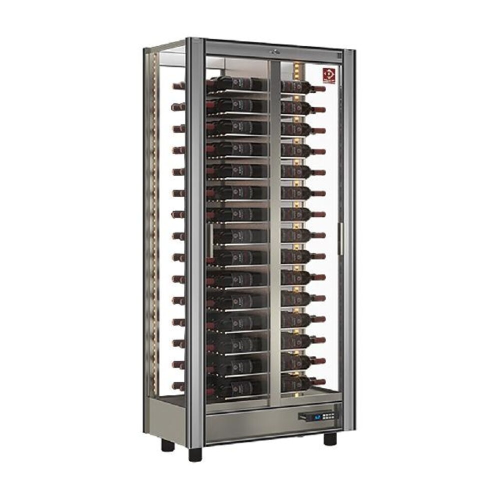 Diamond Gekoelde wijnvitrine lt. 530 - doorgeef - moduleerbaar | GVV-1/TR Diamond Gekoelde wijnvitrine lt. 530 - doorgeef - moduleerbaar | GVV-1/TR