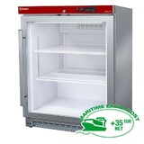 Diamond Koelkast geventileerd, glazen deur, 150 liter. r.v.s.