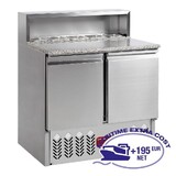 Diamond Voorbereidingstafel 2 deuren gn 1 1, 240 lit, koelstructuur 5x gn1 6-150 mm