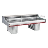 Diamond Gekoelde vitrine toonbank met ruit   self-service  , op sokkels