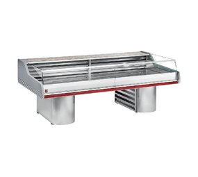 Diamond Gekoelde vitrine toonbank met ruit   self-service  , op sokkels
