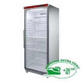 Diamond Koelkast gn 2 1, glazen deur, geventileerd, 600 liter. r.v.s.