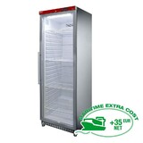 Diamond Koelkast geventileerd, glazen deur, 400 liter. r.v.s.