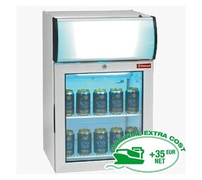 Diamond Vitrine tafelmodel positieve t°, 60 liter, met lichtbak