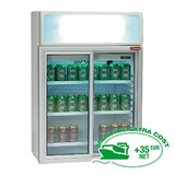 Diamond Vitrine tafelmodel, 100 liter, schuifdeuren, met verlichtingsbak