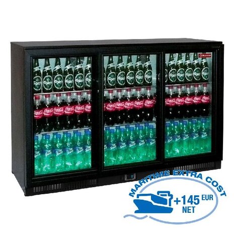 Diamond Flessenkoeler geventileerd  back bar , 3 schuifdeuren | TABS3/D-R2