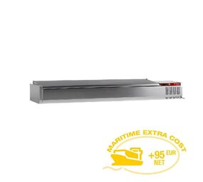 Diamond Gekoelde opzetvitrine 9x gn1 3-150 mm, met r.v.s. deksel