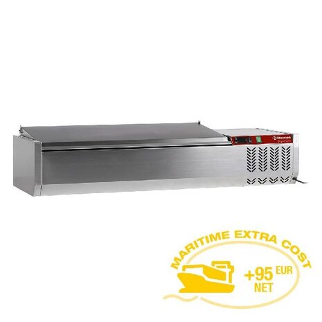 Diamond Gekoelde opzetvitrine 4 x gn1 3-150mm, met r.v.s. deksel | SY120/CC-R6