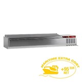 Diamond Gekoelde opzetvitrine 7x gn 1 4 - 150 mm, met r.v.s. deksel Diamond Gekoelde opzetvitrine 7x gn 1 4 - 150 mm, met r.v.s. deksel