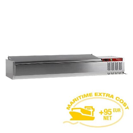 Diamond Gekoelde opzetvitrine 7x gn 1 4 - 150 mm, met r.v.s. deksel | SX160/CC-R6 Diamond Gekoelde opzetvitrine 7x gn 1 4 - 150 mm, met r.v.s. deksel | SX160/CC-R6