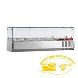 Diamond Gekoelde opzetstructuur 5x gn 1 4 - 150 mm, met glasopbouw Diamond Gekoelde opzetstructuur 5x gn 1 4 - 150 mm, met glasopbouw