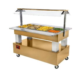 Diamond Warm buffet, bain-marie, 4x gn 1 1-150 (licht eiken hout) Diamond Warm buffet, bain-marie, 4x gn 1 1-150 (licht eiken hout)
