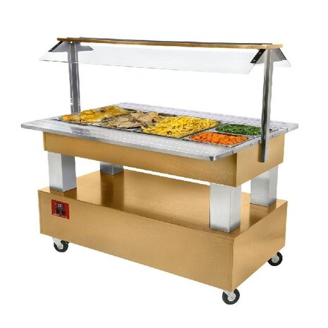 Diamond Warm buffet, bain-marie, 4x gn 1 1-150 (licht eiken hout) | BBM/4N-D1 Diamond Warm buffet, bain-marie, 4x gn 1 1-150 (licht eiken hout) | BBM/4N-D1