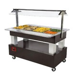 Diamond Warm buffet, bain-marie, 4x gn 1 1-150 (wengé hout)