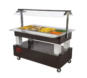 Diamond Warm buffet, bain-marie, 4x gn 1 1-150 (wengé hout)
