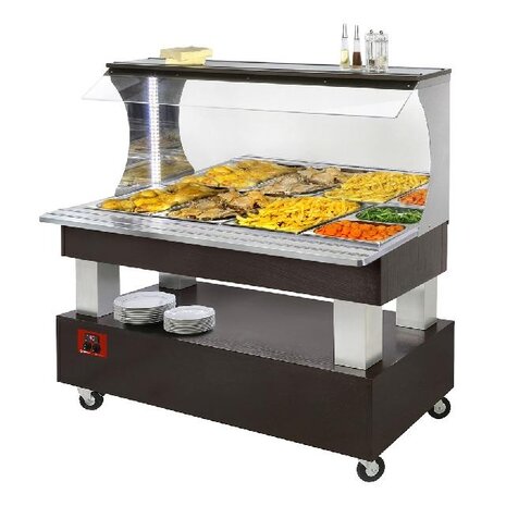 Diamond Warm wandbuffet, bain-marie, 4x gn 1 1-150 (wengé hout) | ABM/4N-B1 Diamond Warm wandbuffet, bain-marie, 4x gn 1 1-150 (wengé hout) | ABM/4N-B1