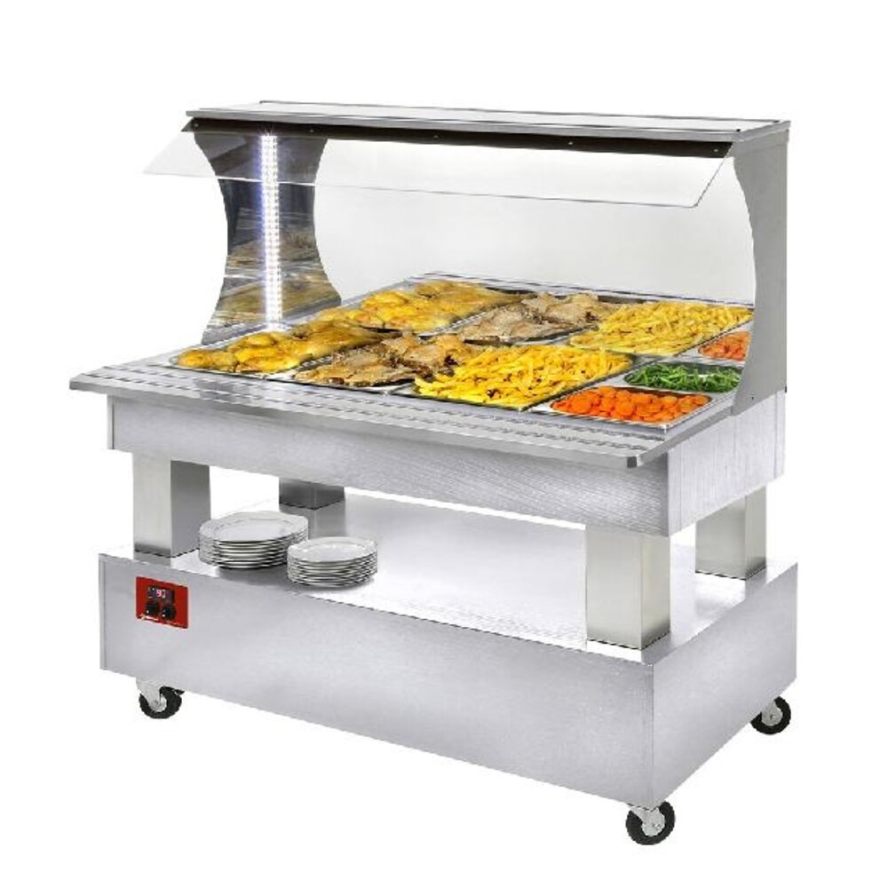 Diamond Warm wand-buffet, bain-marie, 4x gn 1 1-150 (wit hout) | ABM/4N-A1 Diamond Warm wand-buffet, bain-marie, 4x gn 1 1-150 (wit hout) | ABM/4N-A1