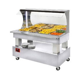 Diamond Warm wand-buffet, bain-marie, 4x gn 1 1-150 (wit hout) Diamond Warm wand-buffet, bain-marie, 4x gn 1 1-150 (wit hout)
