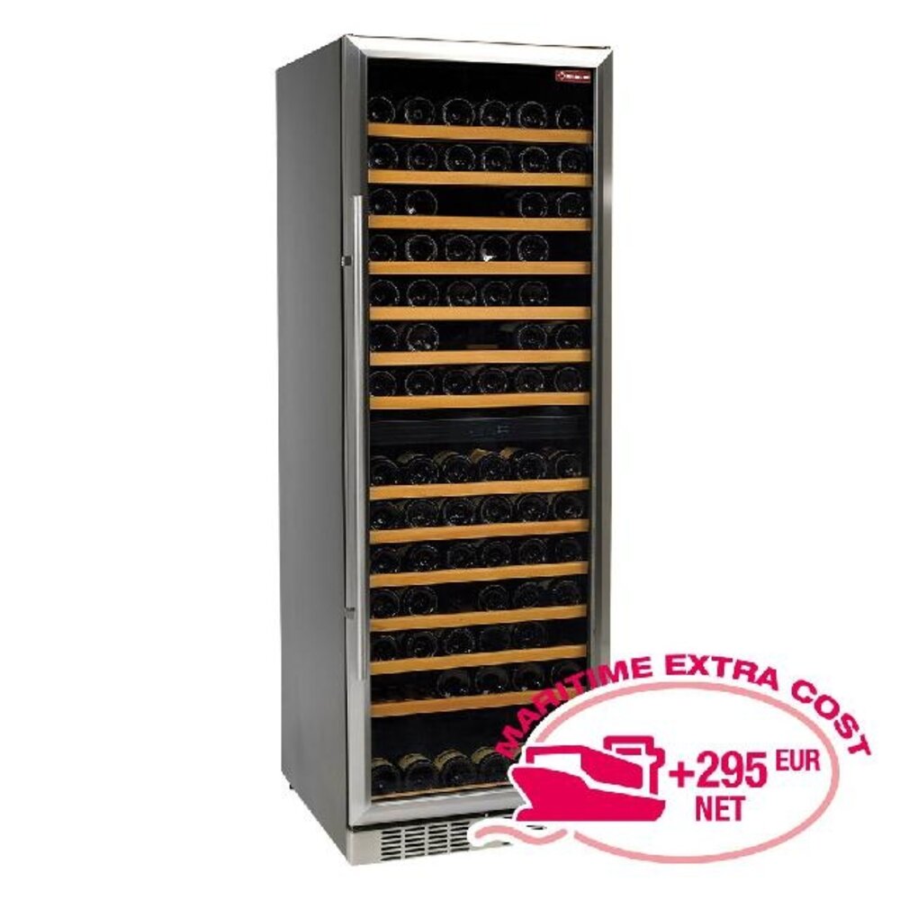Diamond Wijnkast vitrine, geventileerd, 375 lt., deur in roestvrij staal, 2 t°, black | WCB/38-X2 Diamond Wijnkast vitrine, geventileerd, 375 lt., deur in roestvrij staal, 2 t°, black | WCB/38-X2