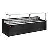 Diamond Geventileerde gekoelde vitrinetoonbank- met recht frontglas 90° met reserve - zwart | VZ20/B5-VR2 Diamond Geventileerde gekoelde vitrinetoonbank- met recht frontglas 90° met reserve - zwart | VZ20/B5-VR2