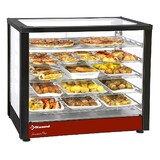 Diamond Verwarmd uitstalraam geventileerd, 5 niveaus, panoramisch (zwart)