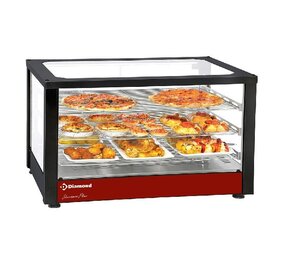 Diamond Verwarmd uitstalraam geventileerd, 3 niveaus, panoramisch (zwart) Diamond Verwarmd uitstalraam geventileerd, 3 niveaus, panoramisch (zwart)