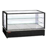 Diamond Gekoelde vitrine, en of gn, geventileerd, 3 niveaus, zwart