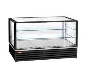 Diamond Gekoelde vitrine, en of gn, geventileerd, 3 niveaus, zwart