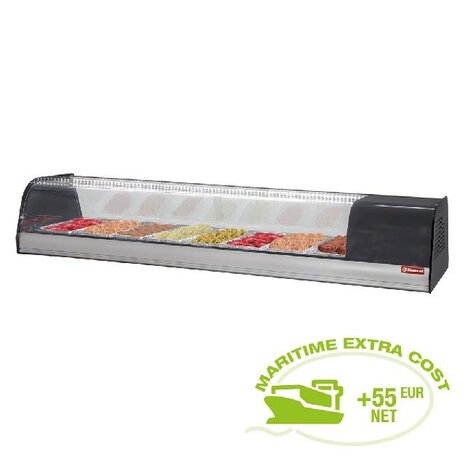Diamond Gekoeld uitstalraam voor tapas, 8x gn 1 3 - 40 mm (inbegrepen) | TR8-TP/R6