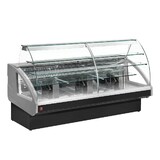 Diamond Gekoelde vitrinetoonbank, statisch, ladensysteem, zonder reserve - grijs zwart