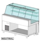Diamond Vitrine toonbank neutraal x bakkerij en & gn, hoog glas Diamond Vitrine toonbank neutraal x bakkerij en & gn, hoog glas