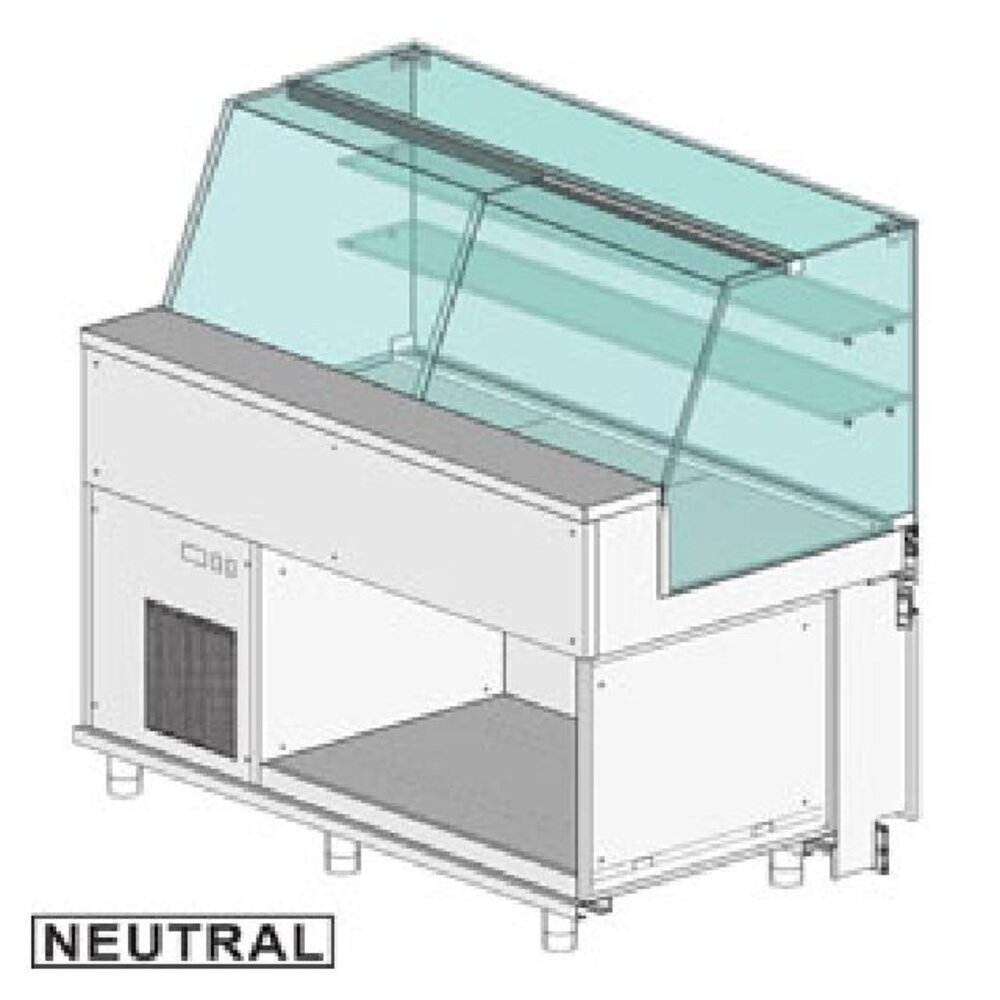 Diamond Vitrine toonbank neutraal x bakkerij en & gn, hoog glas | PA15X Diamond Vitrine toonbank neutraal x bakkerij en & gn, hoog glas | PA15X