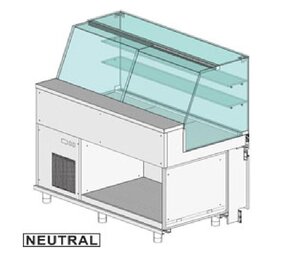 Diamond Vitrine toonbank neutraal x bakkerij en & gn, hoog glas Diamond Vitrine toonbank neutraal x bakkerij en & gn, hoog glas