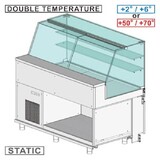 Diamond Gekoelde & verwarmde vitrine toonbank en & gn, hoog glas, statisch, zonder reserve Diamond Gekoelde & verwarmde vitrine toonbank en & gn, hoog glas, statisch, zonder reserve