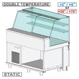 Diamond Gekoelde & verwarmde vitrine toonbank en & gn, hoog glas, statisch, zonder reserve Diamond Gekoelde & verwarmde vitrine toonbank en & gn, hoog glas, statisch, zonder reserve