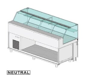 Diamond Vitrine toonbank neutraal x bakkerij en & gn, laag glas Diamond Vitrine toonbank neutraal x bakkerij en & gn, laag glas