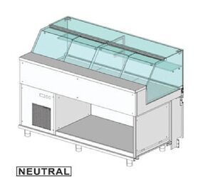 Diamond Vitrine toonbank neutraal x bakkerij en & gn, laag glas Diamond Vitrine toonbank neutraal x bakkerij en & gn, laag glas