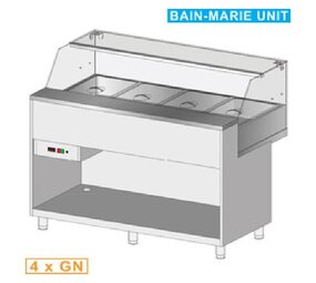 Diamond Gekoelde uitstaltoonbank en & gn, lage ruit , statisch, zonder reserve