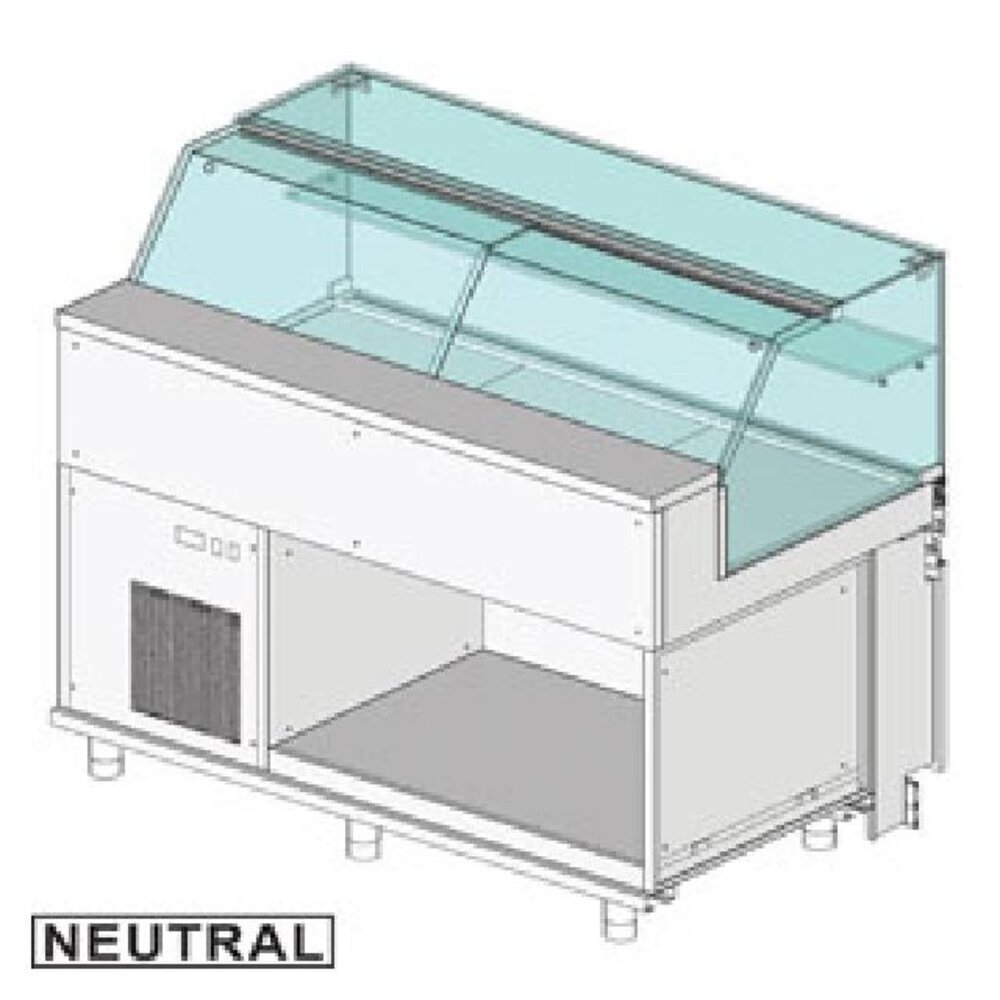Diamond Vitrine toonbank neutraal x bakkerij en & gn, laag glas | PB15X Diamond Vitrine toonbank neutraal x bakkerij en & gn, laag glas | PB15X