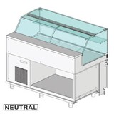 Diamond Vitrine toonbank neutraal x bakkerij en & gn, laag glas