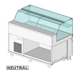 Diamond Vitrine toonbank neutraal x bakkerij en & gn, laag glas Diamond Vitrine toonbank neutraal x bakkerij en & gn, laag glas