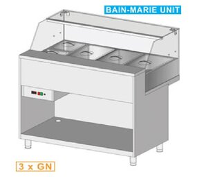 Diamond Gekoelde uitstaltoonbank en & gn, lage ruit , statisch, zonder reserve